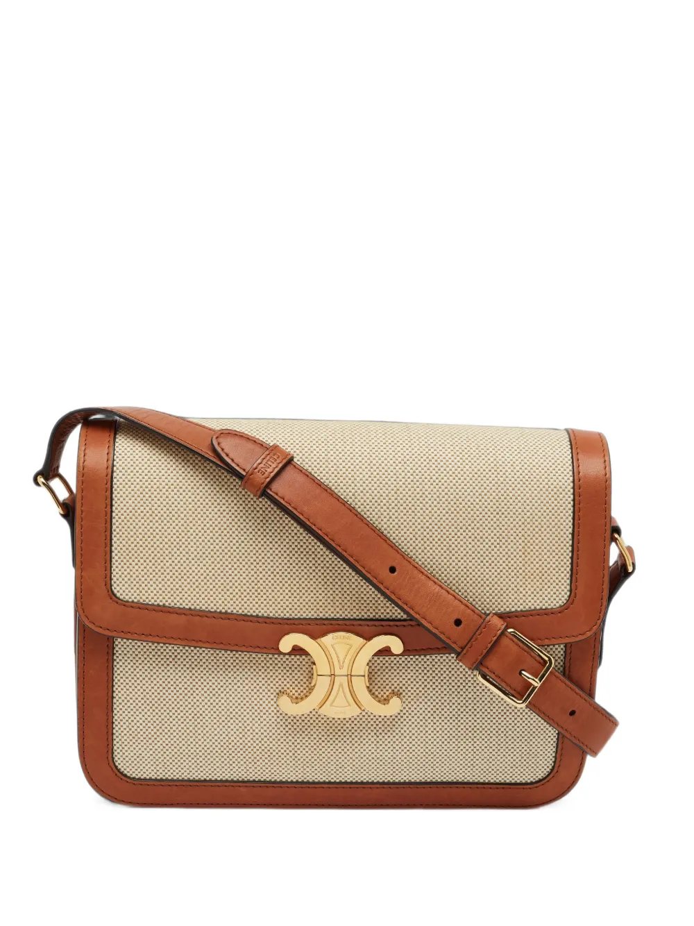2019 Triomphe logo-plaque shoulder bag