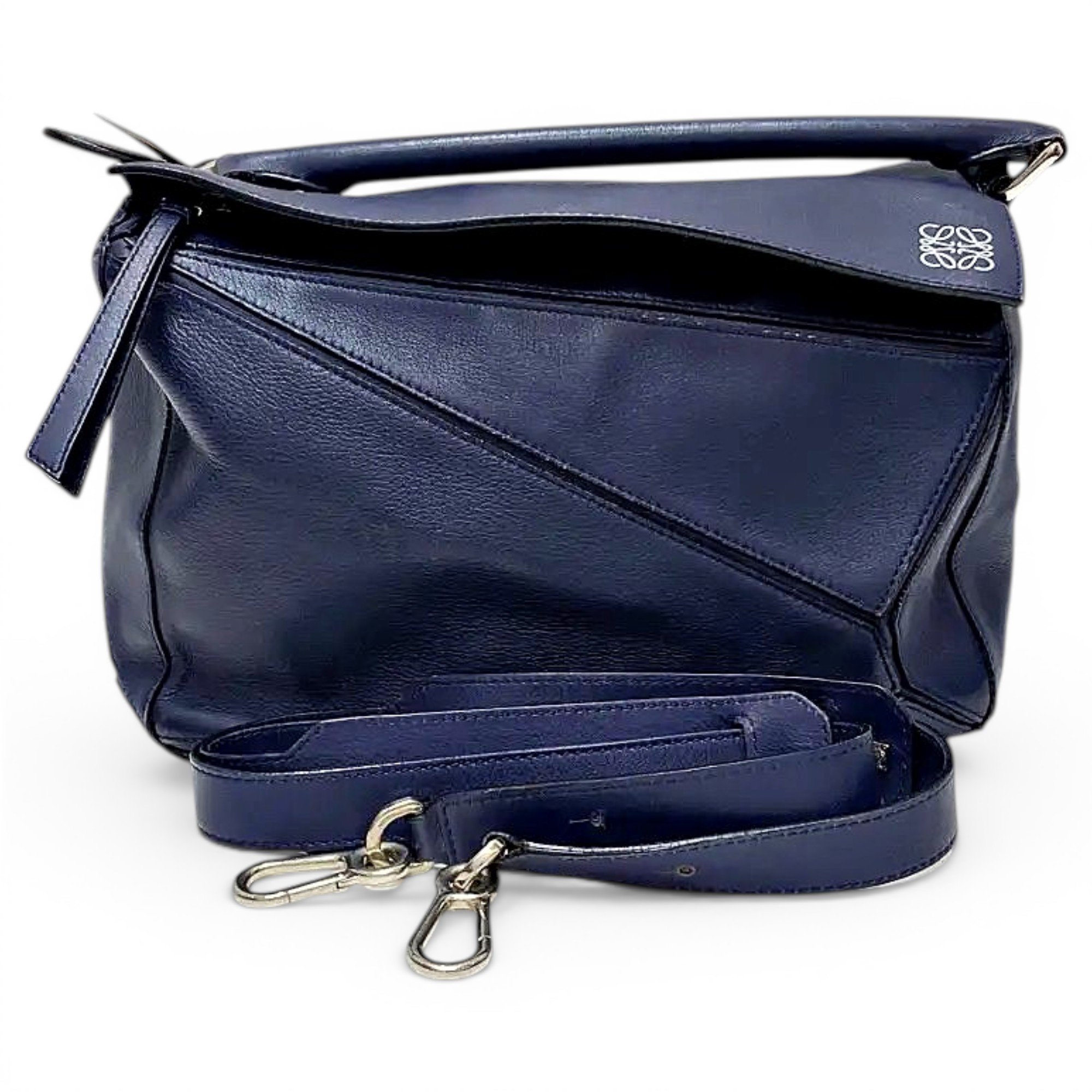 Puzzle leather crossbody bag