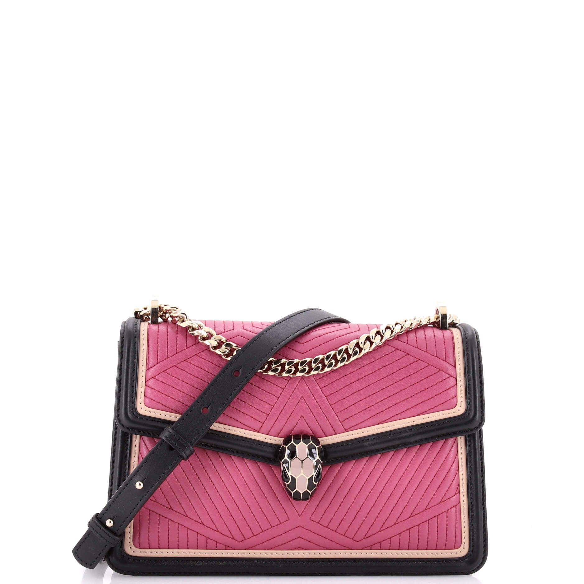 Bvlgari Serpenti Forever Shoulder Bag Quilted Leather Small