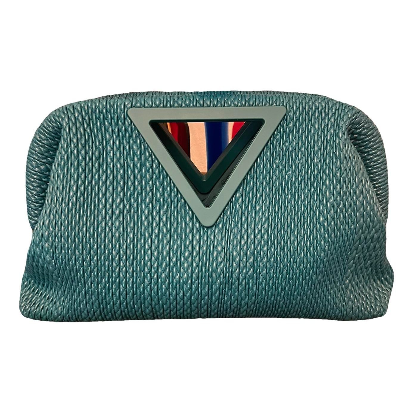 Leather clutch bag