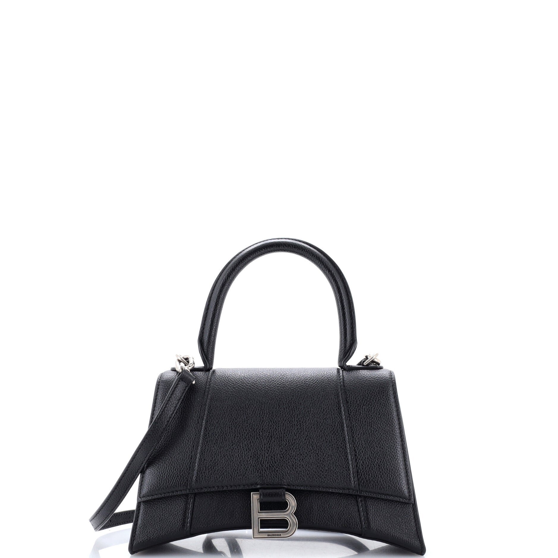 Balenciaga Hourglass Top Handle Bag Leather Small