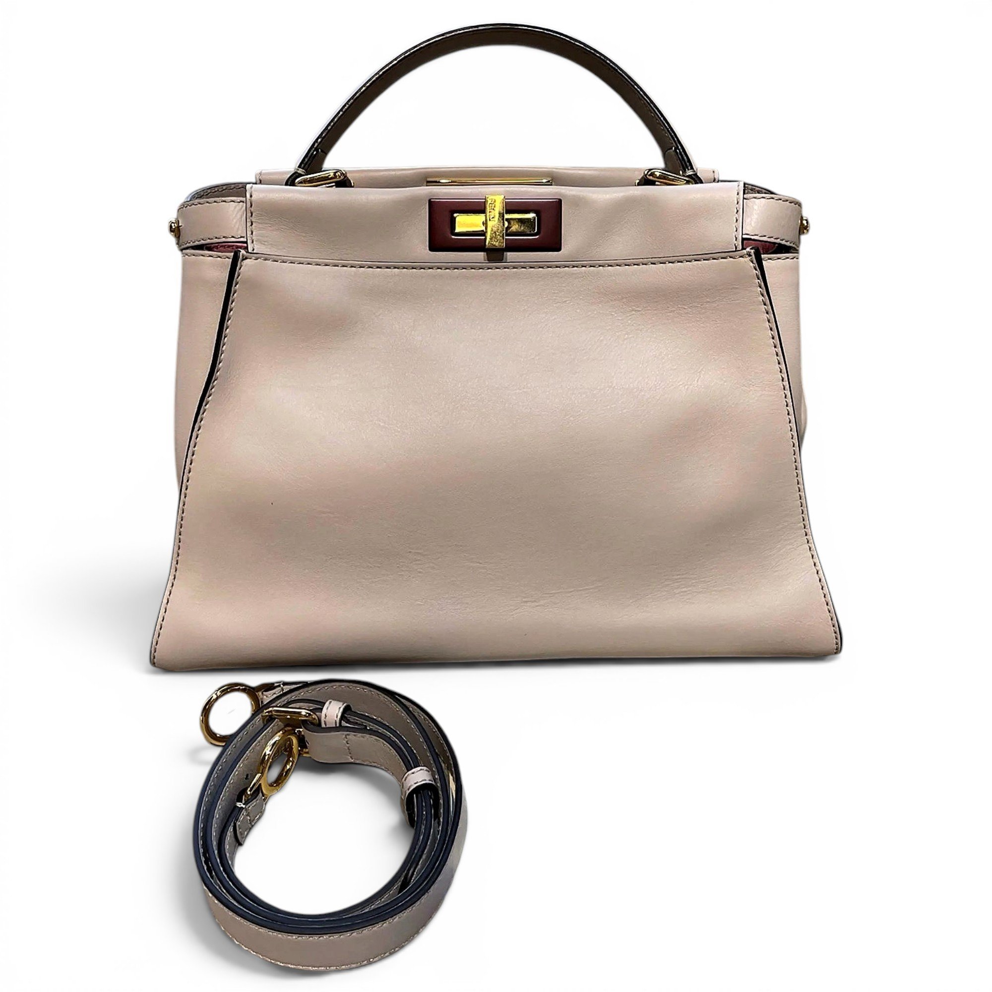 Peekaboo leather handbag
