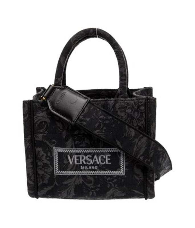 Versace Canvas Top Handle Bag
