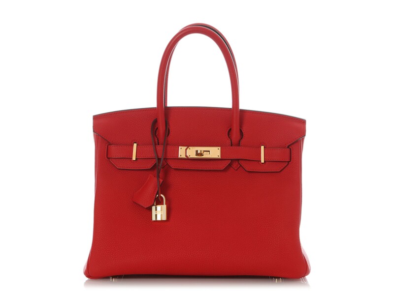 Hermes Rouge de Coeur Togo Birkin 30 Gold Hardware, 2019