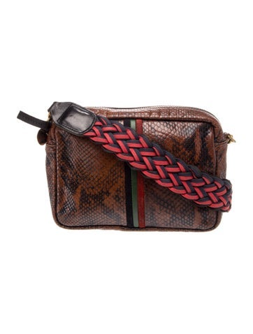 Embossed Leather Crossbody Bag