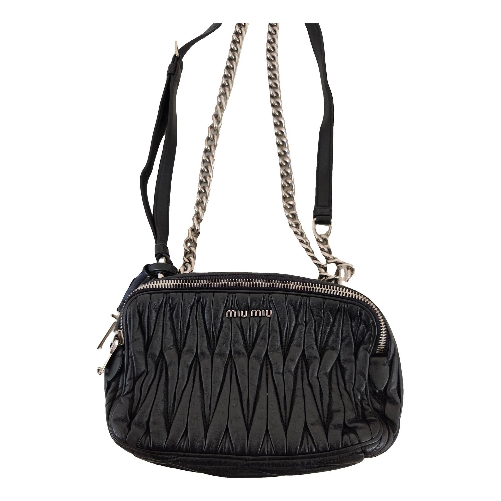 Matelassé leather crossbody bag