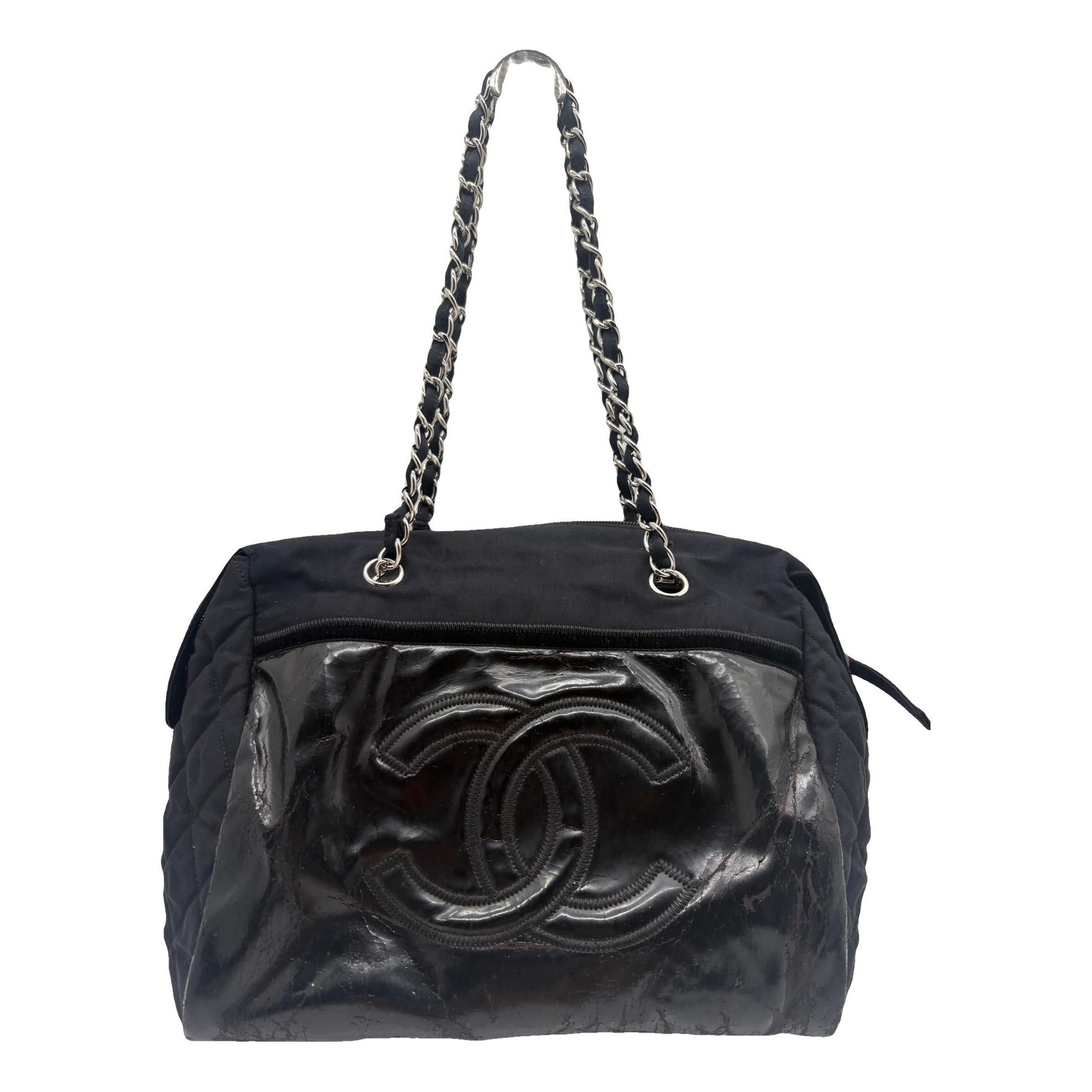 Patent leather handbag
