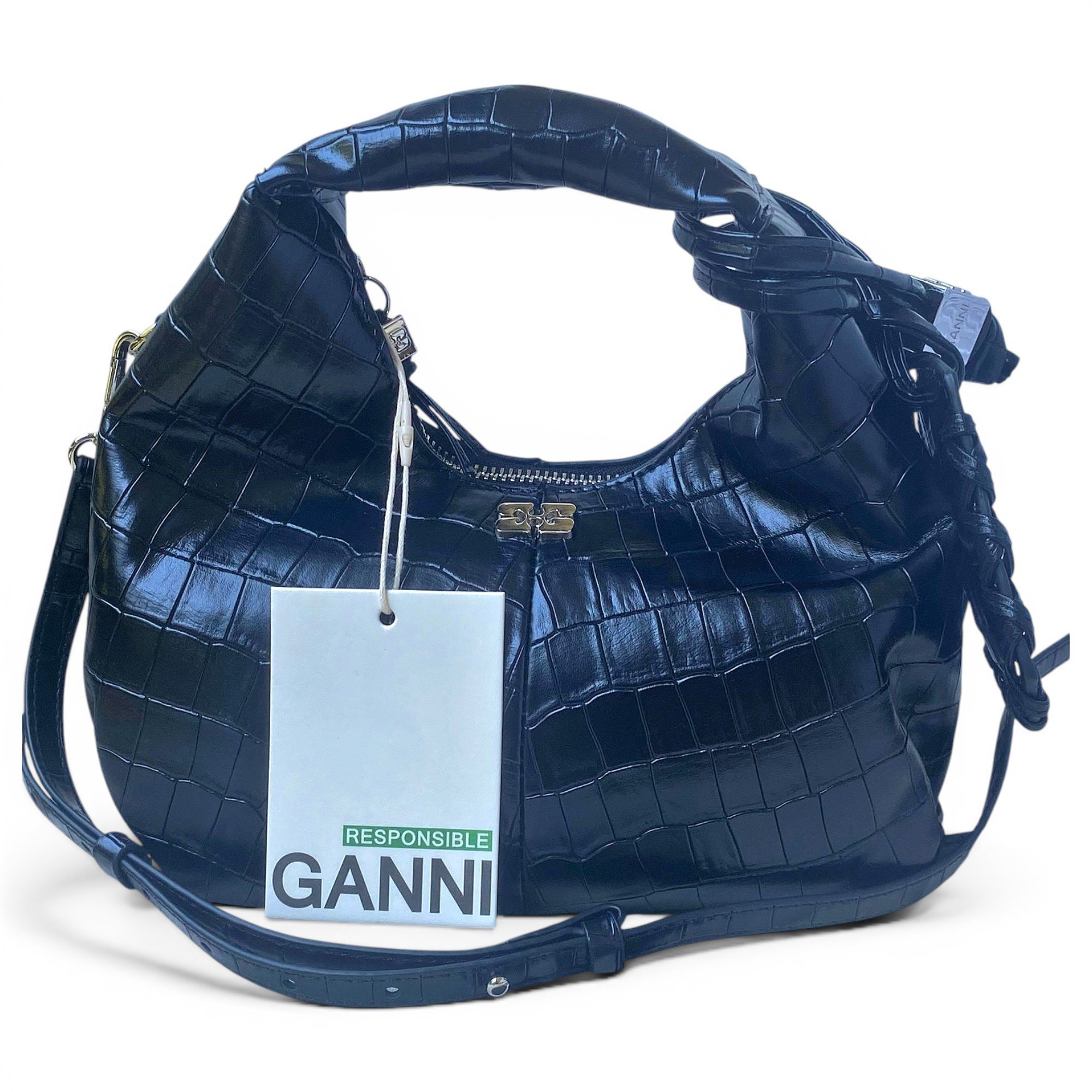 Hobo vegan leather handbag