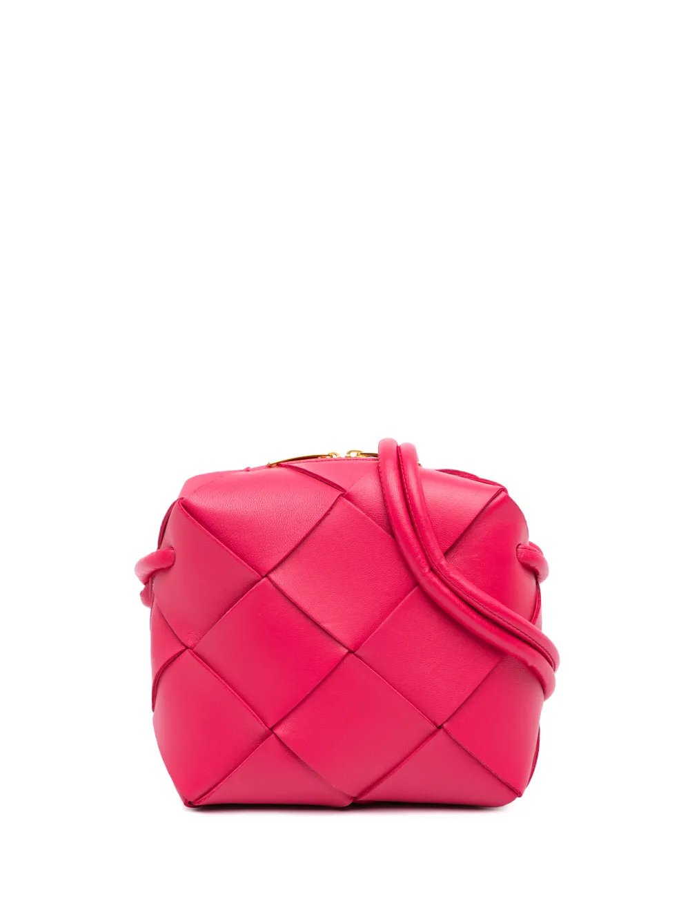 Bottega Veneta 2012-2026 Mini Lambskin Intrecciato Cassette Camera Bag crossbody bag