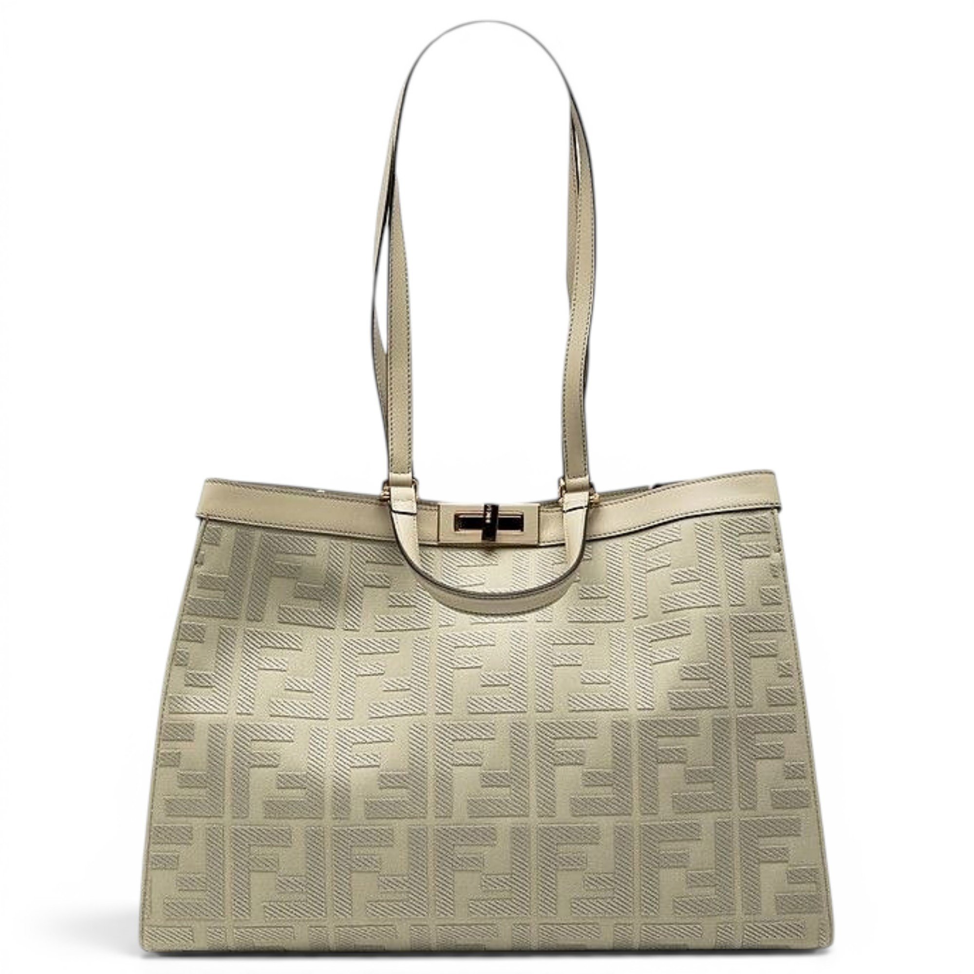 Pocket leather handbag