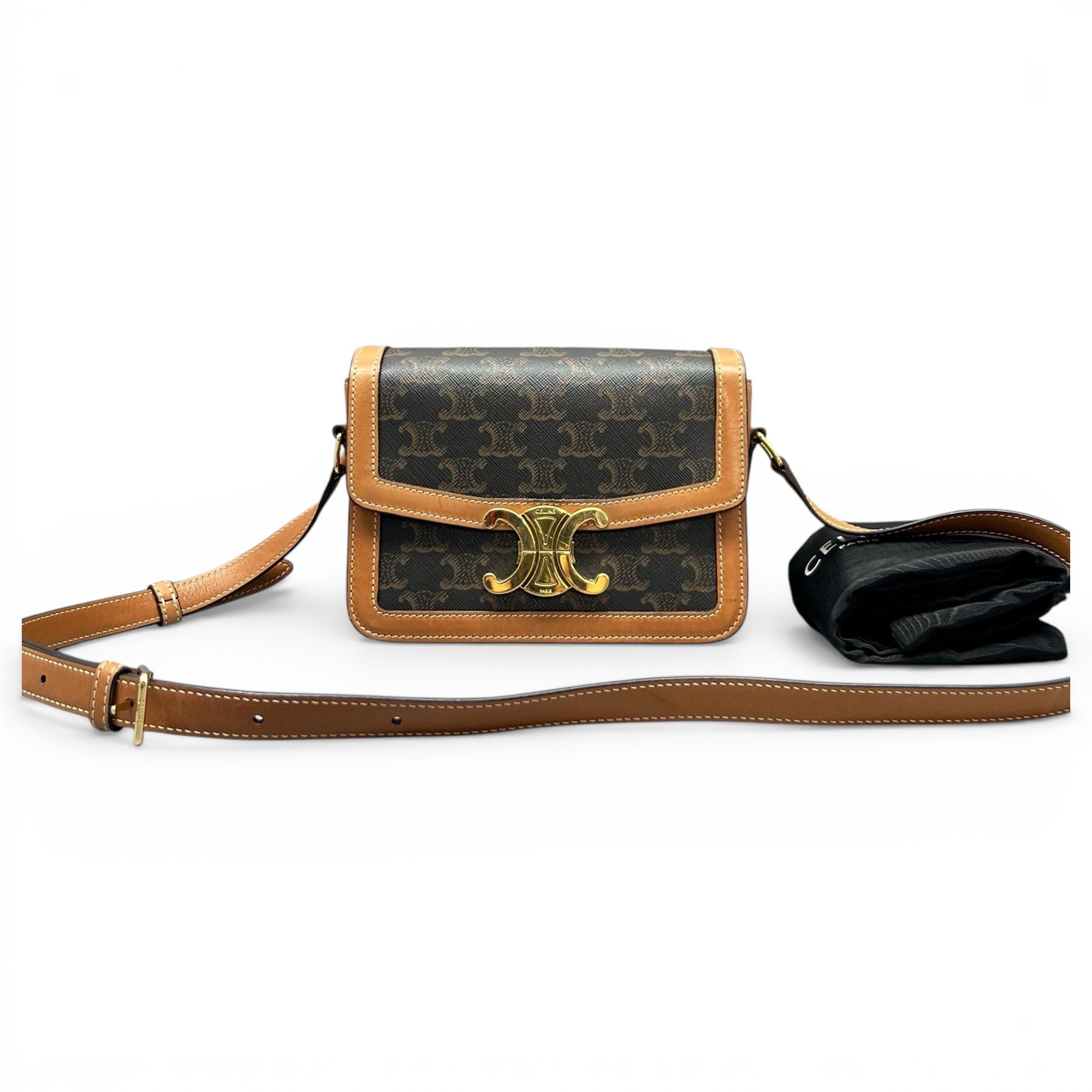 Triomphe leather handbag