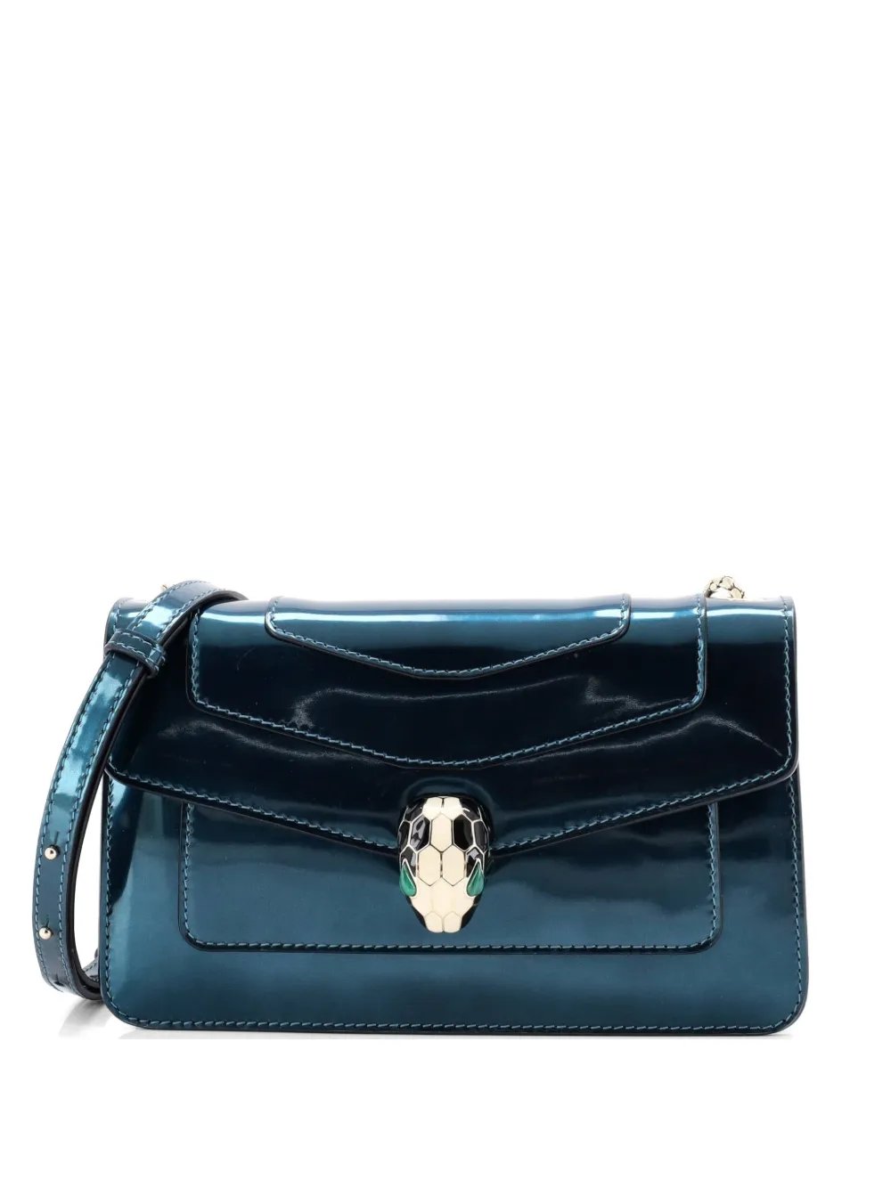Serpenti Forever Patent Small shoulder bag