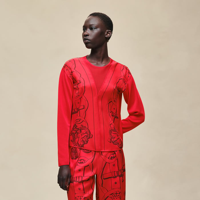 Rouge Amazone "Ferronnerie Remix" Long-sleeve Twillaine Sweater