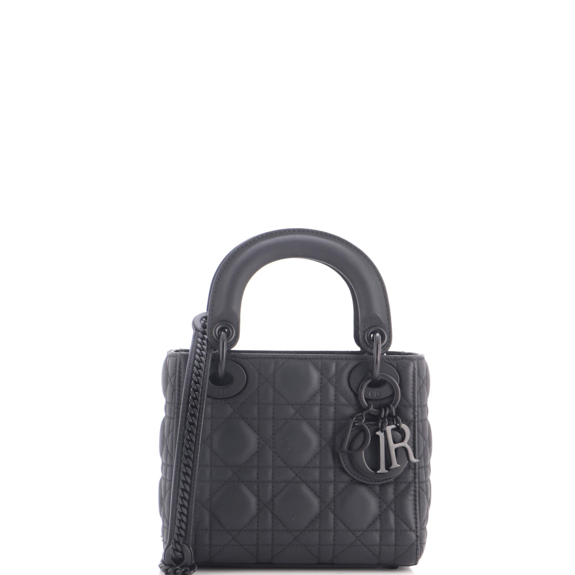 Ultra Matte Lady Dior Chain Bag Cannage Quilt Calfskin Mini