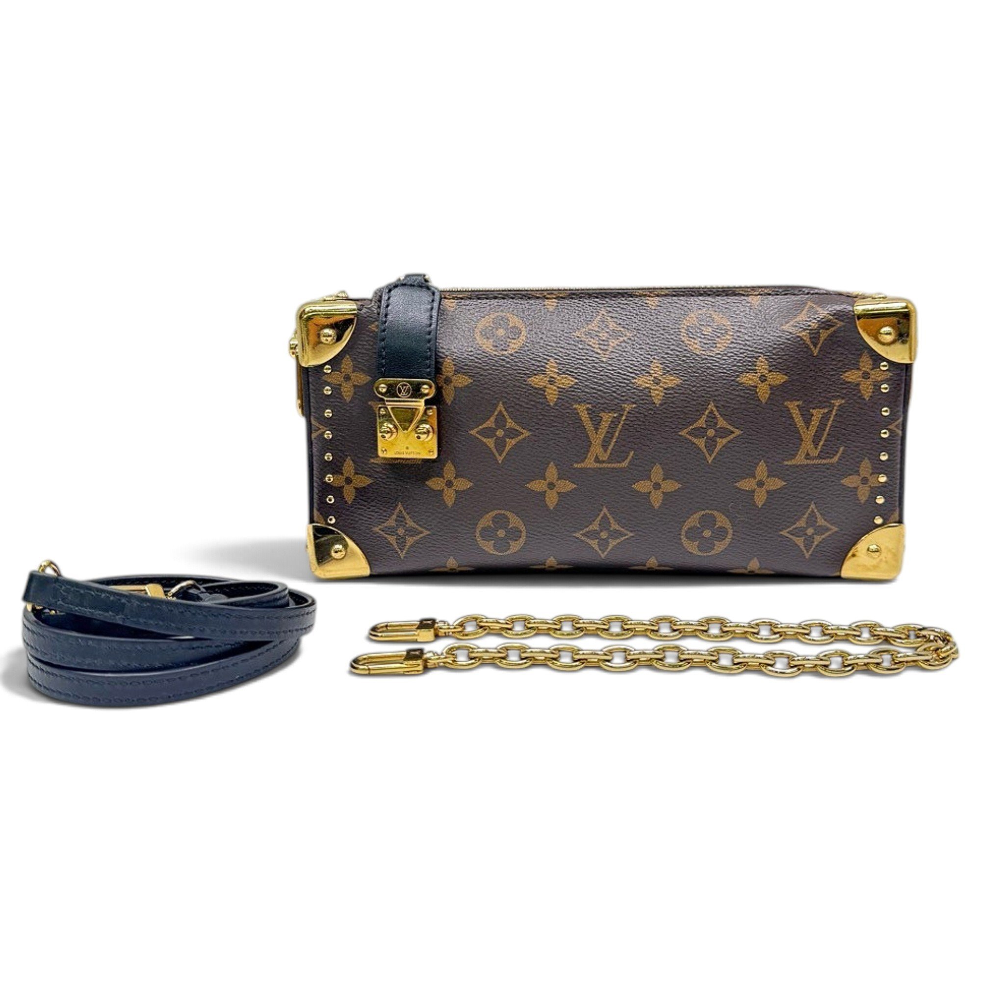 Side Trunk leather handbag