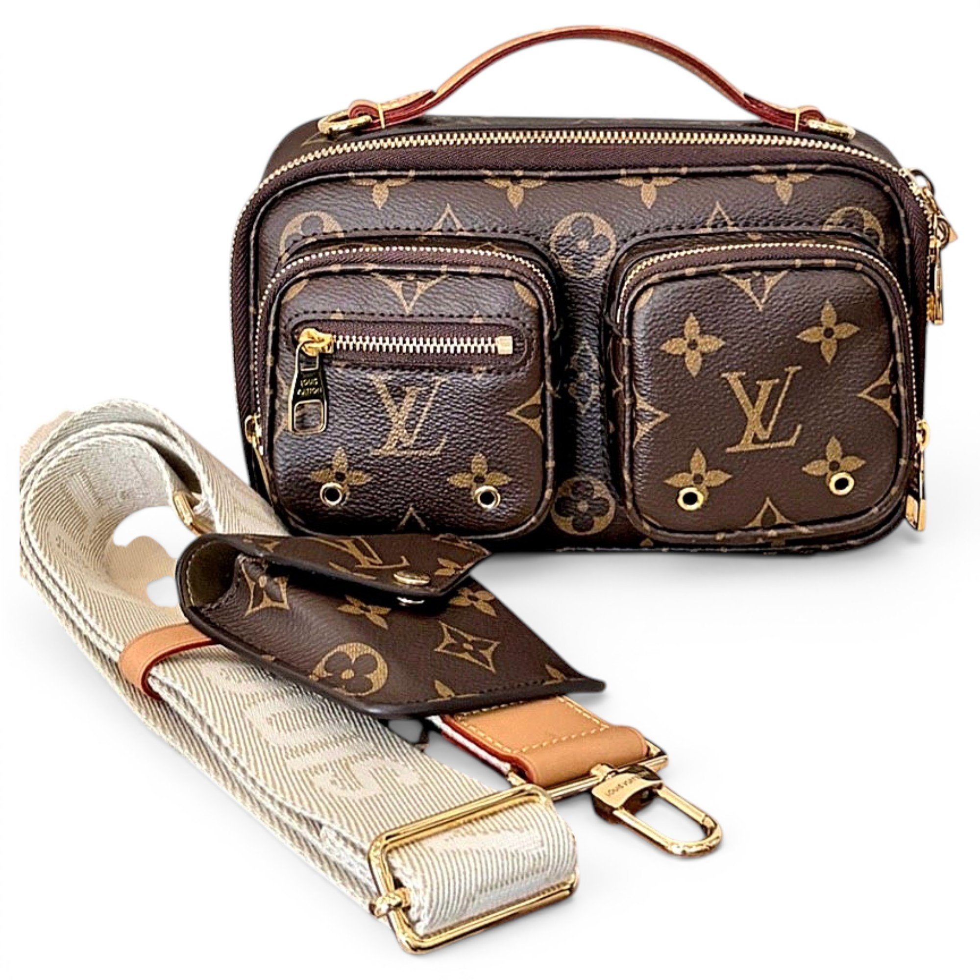 Croisé Utility leather handbag
