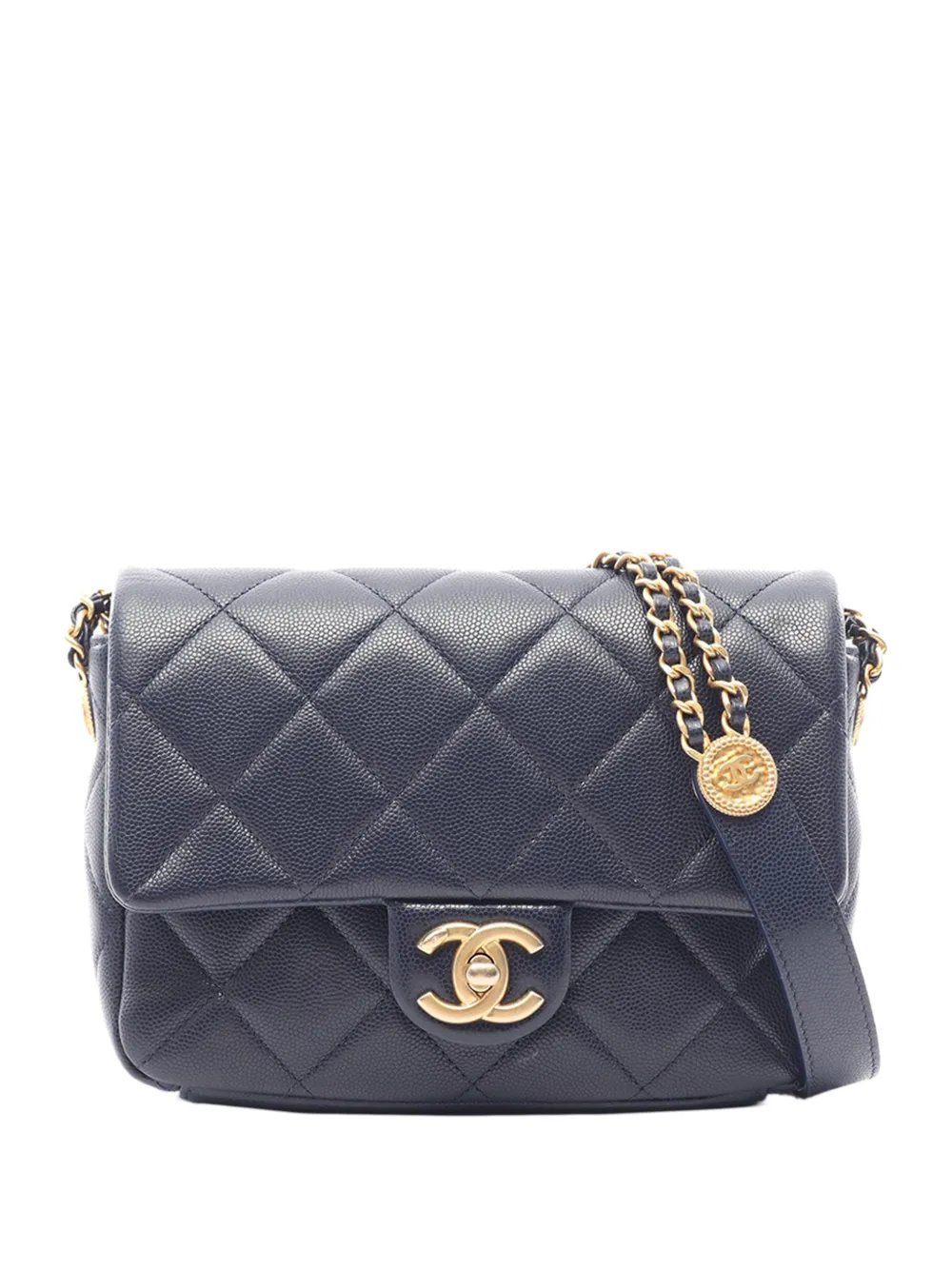 2021-2026 Mini Quilted Caviar CC Coin Flap shoulder bag