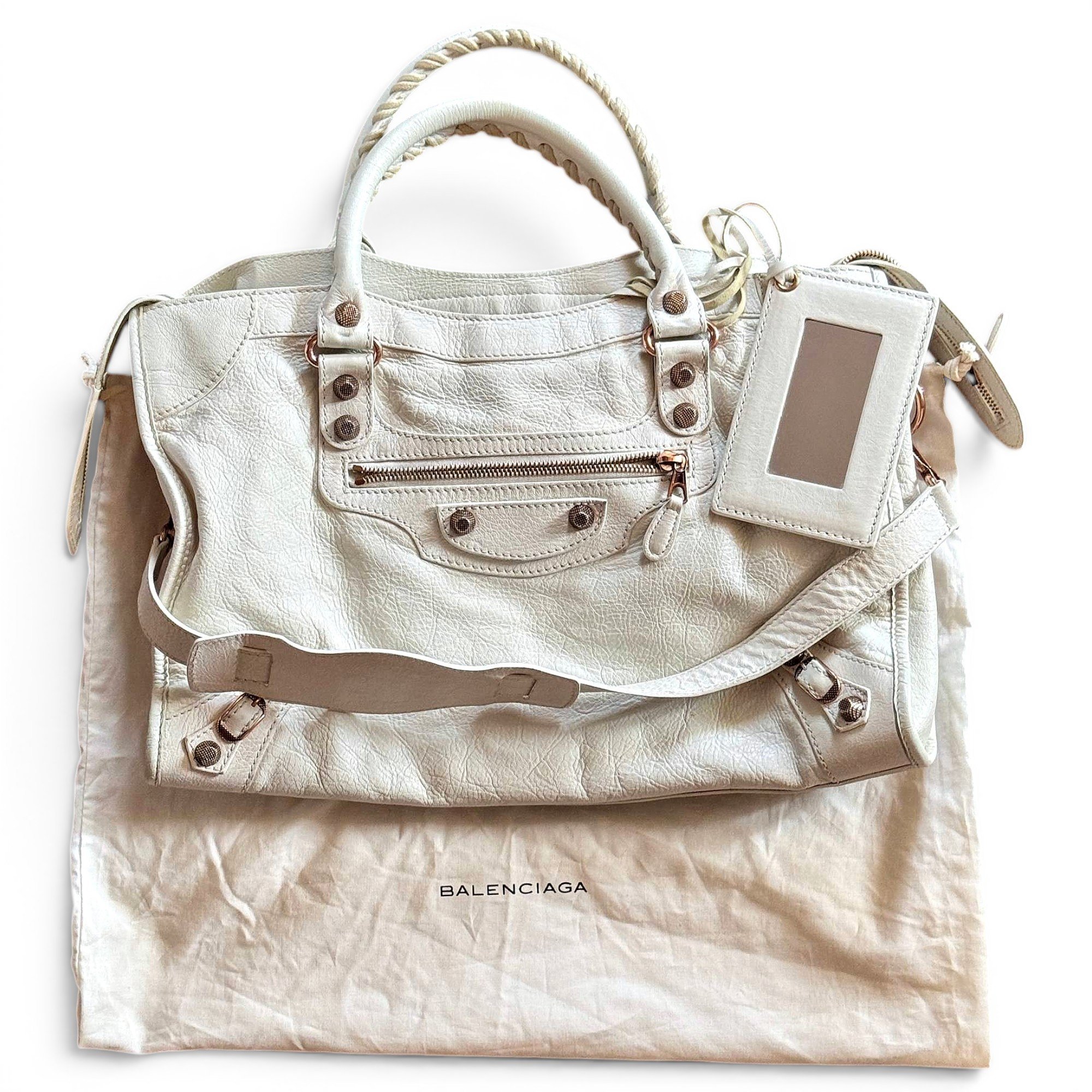 City leather handbag