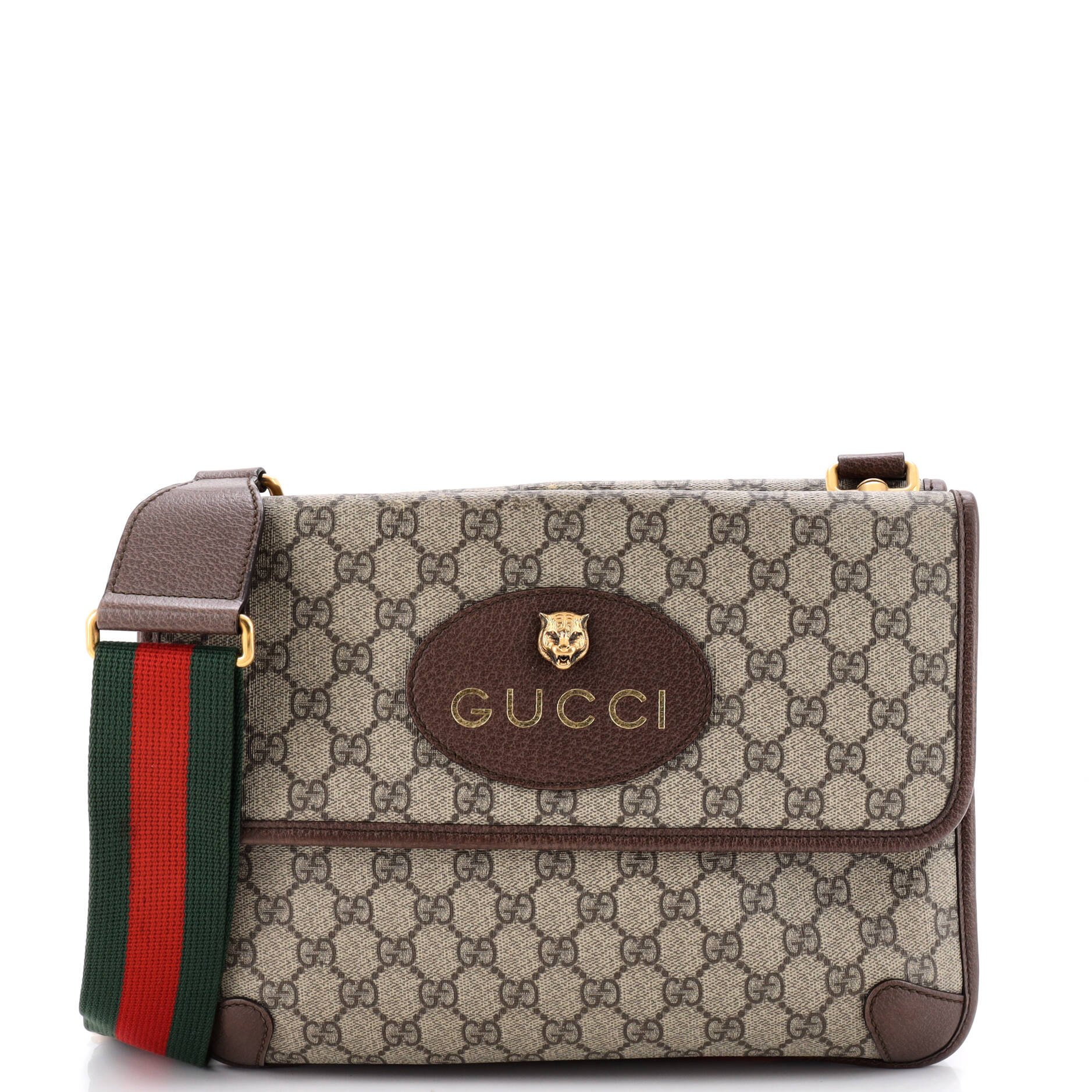 Neo Vintage Flap Messenger GG Coated Canvas Medium