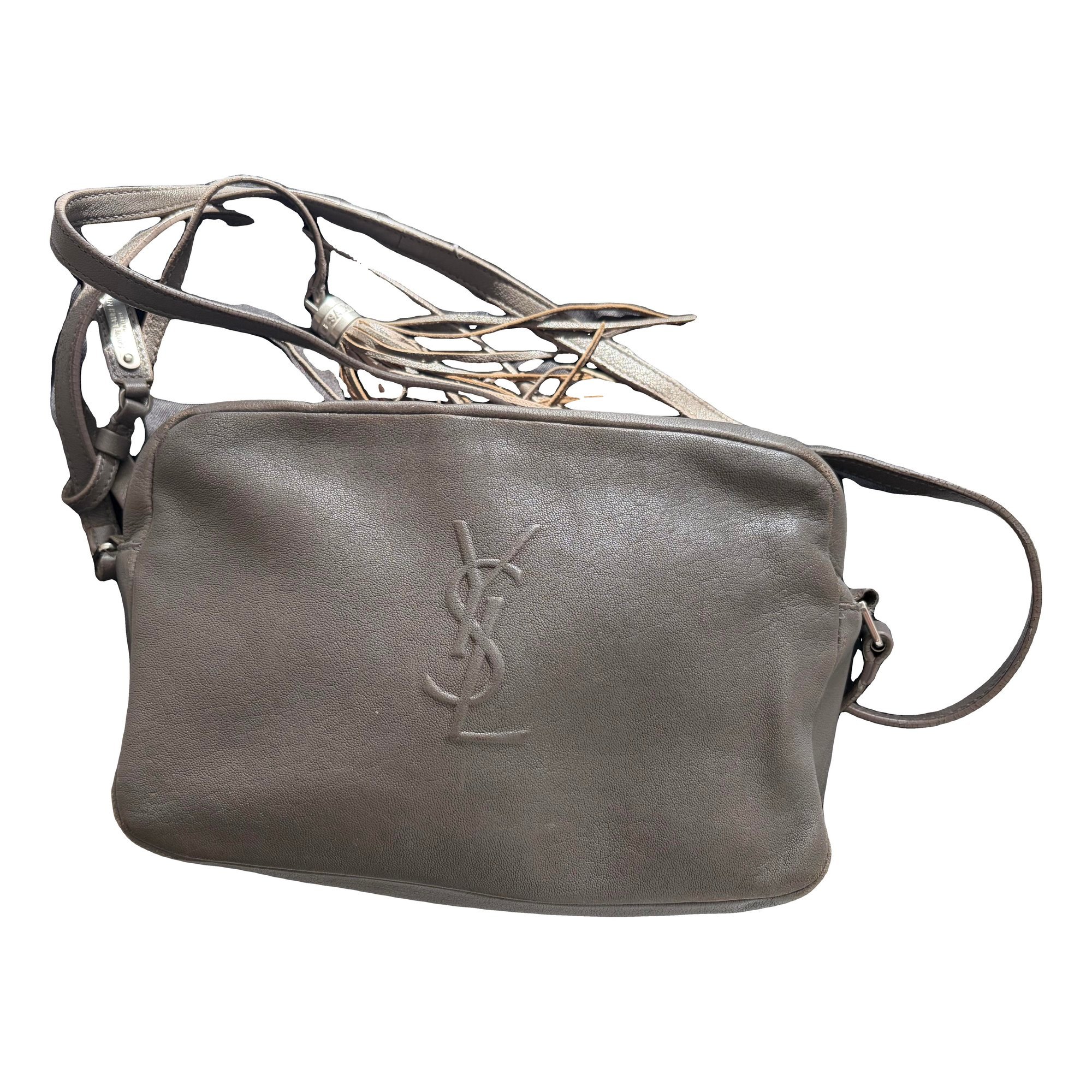 Camera Lou leather crossbody bag