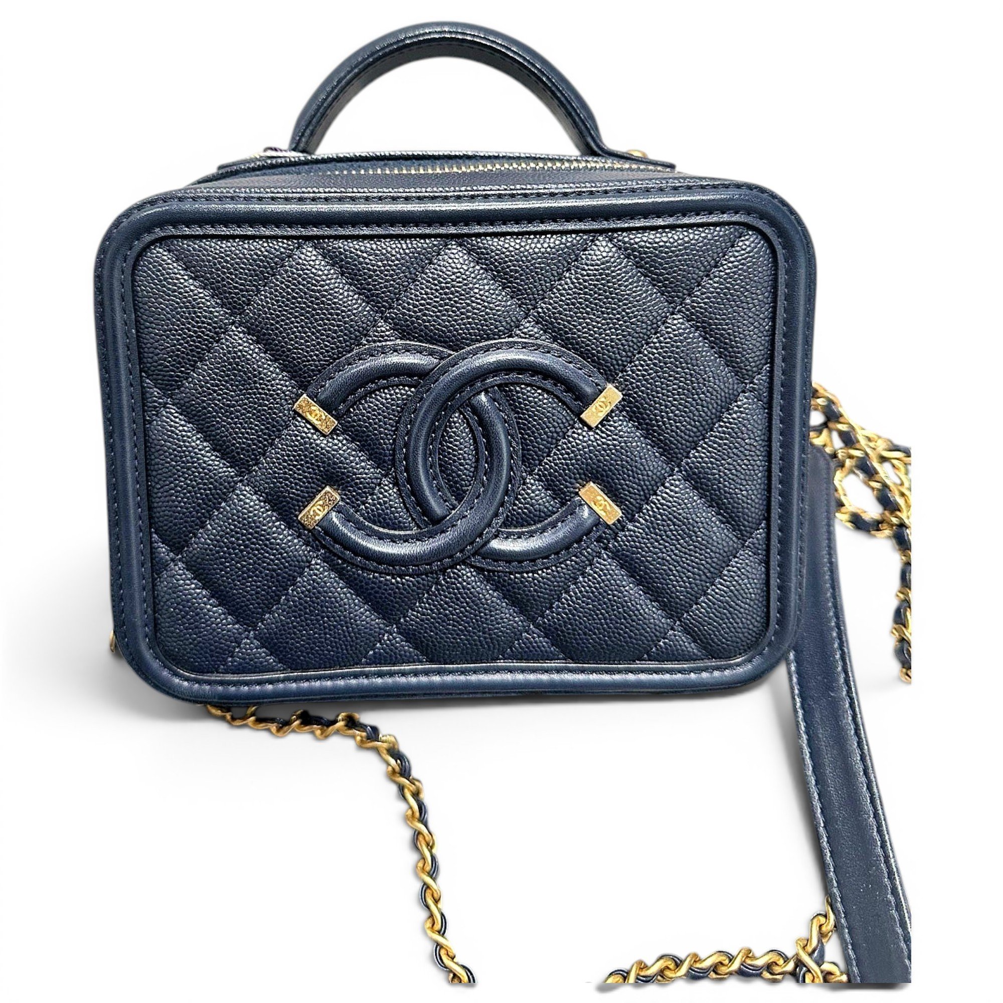 Vanity leather handbag