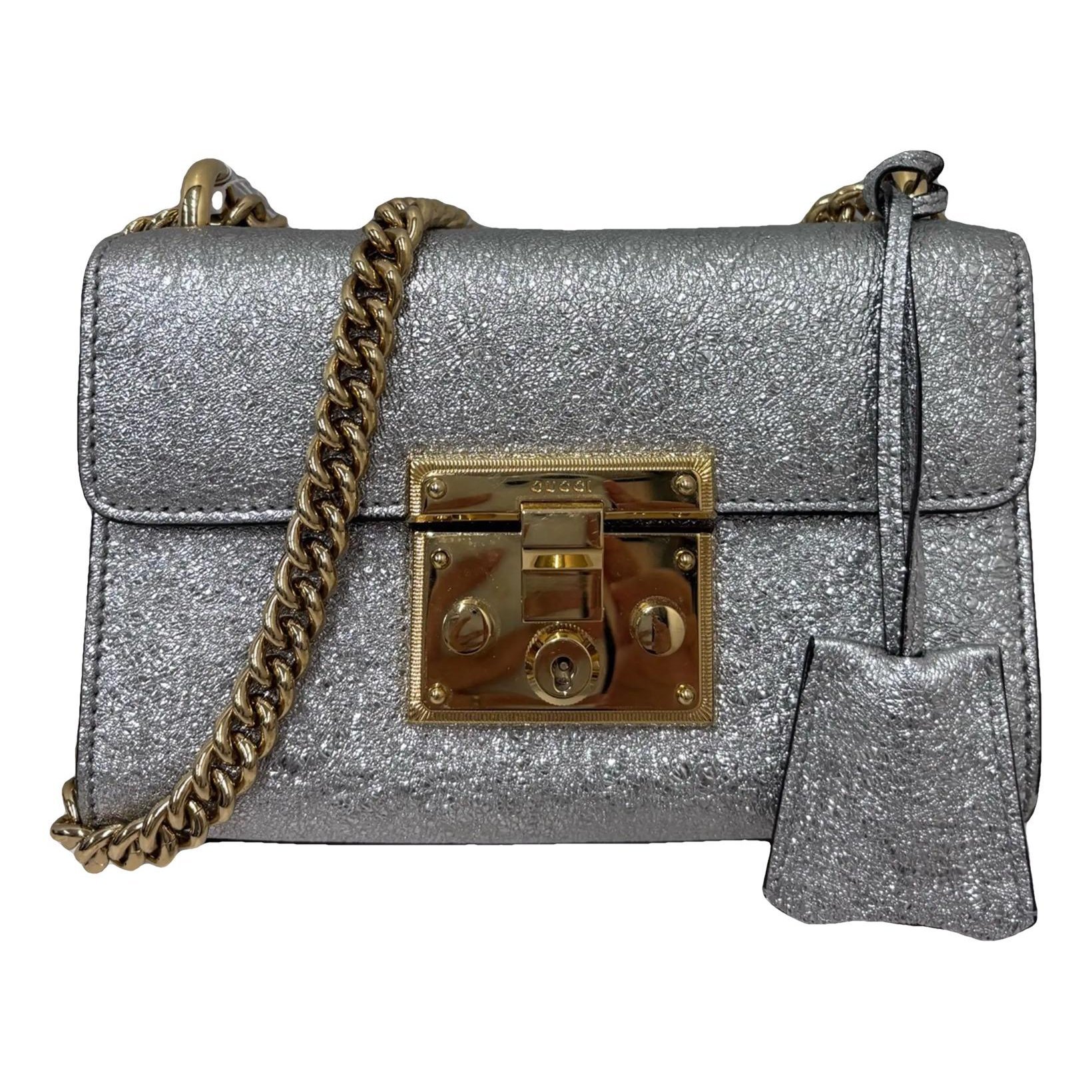 Padlock leather crossbody bag
