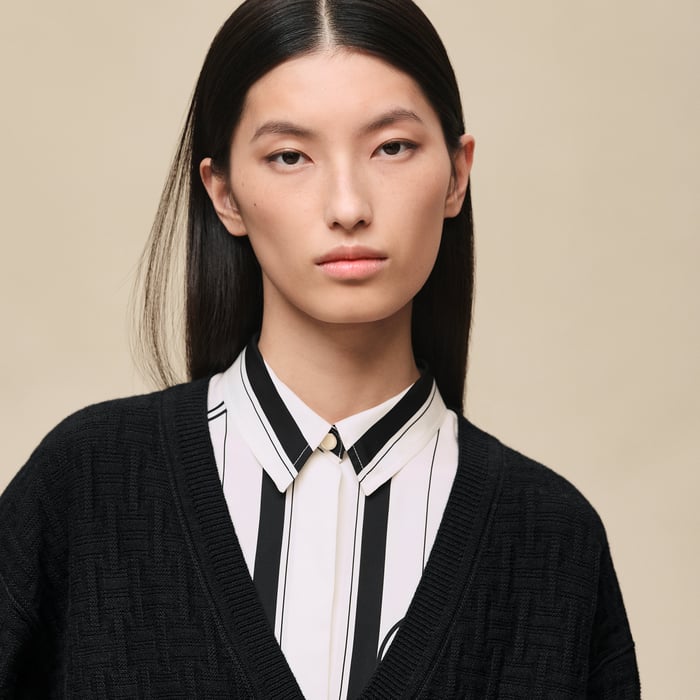 Noir "H Voyage" Long-sleeve Sweater
