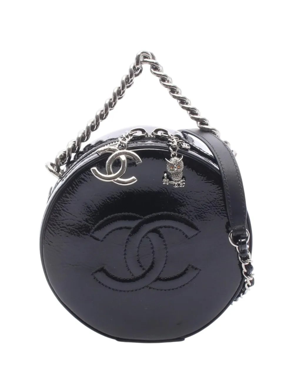 2018-2019 Patent Leather Round As Earth Crossbody satchel