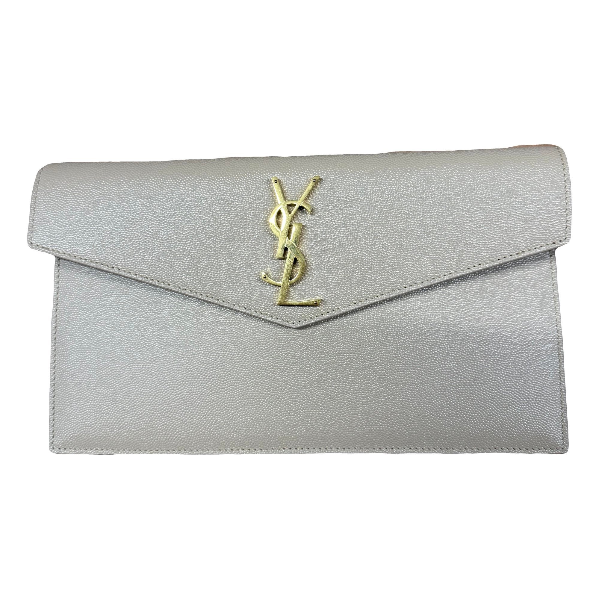 Uptown leather clutch bag