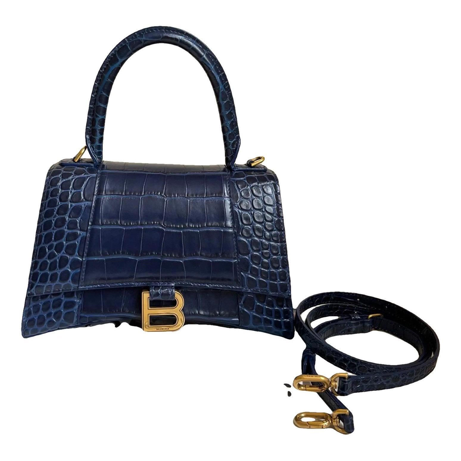 Hourglass leather crossbody bag