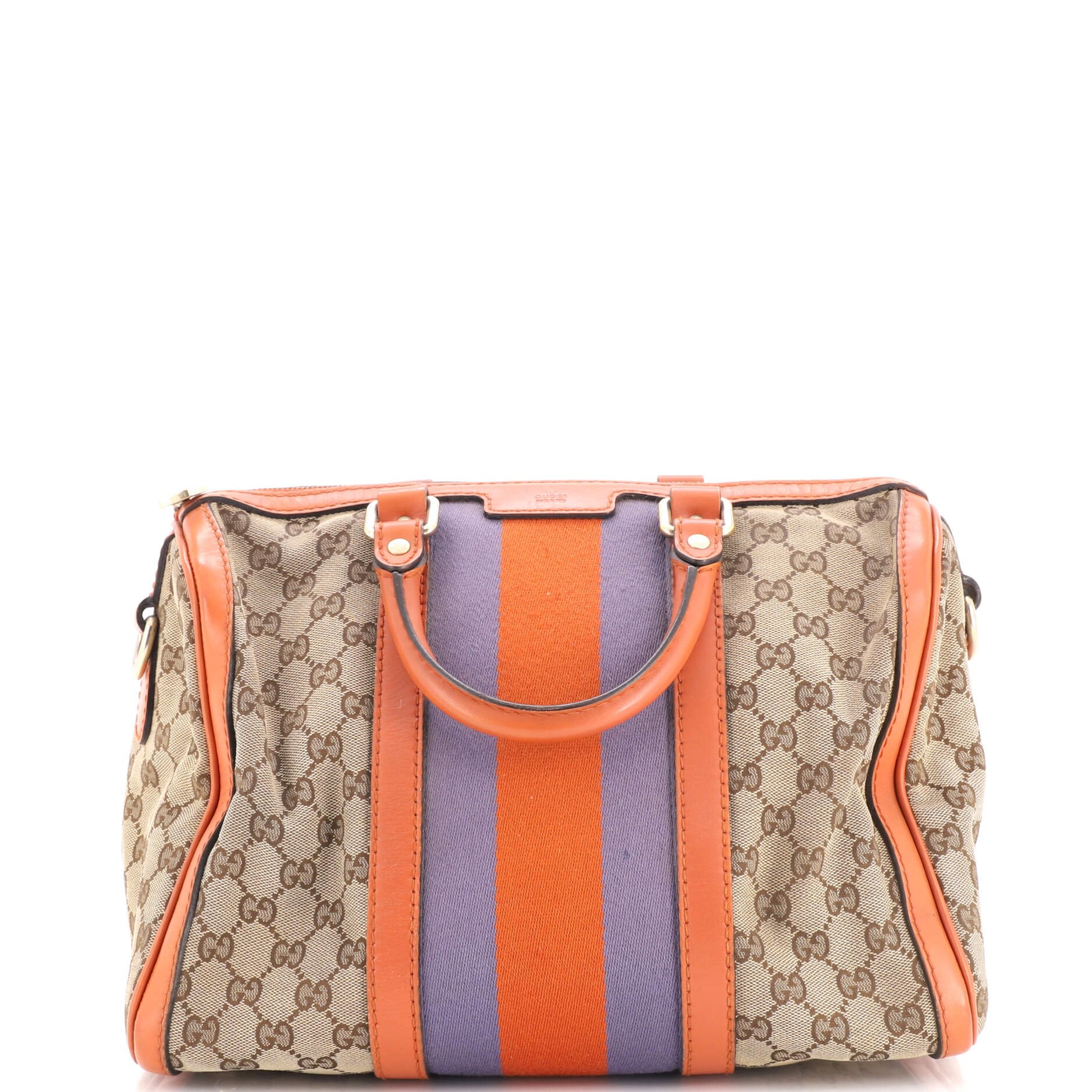 Vintage Web Boston Bag GG Canvas Medium