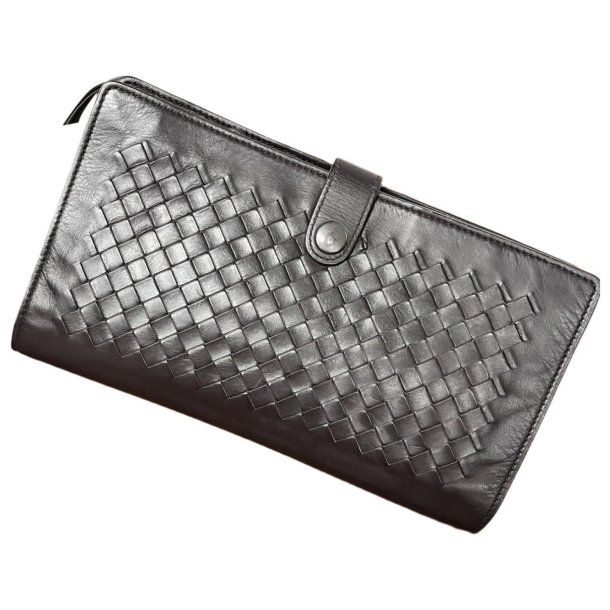 Leather clutch bag