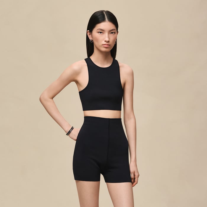 Bleu Noir Silk Shorts