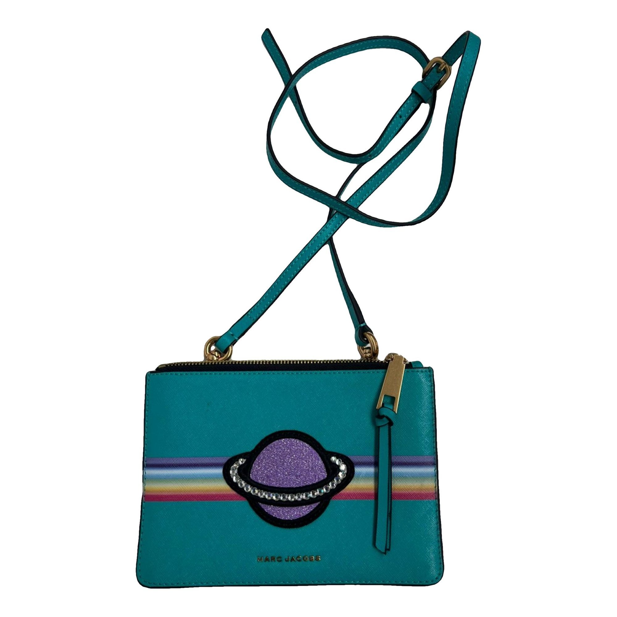 Leather clutch bag