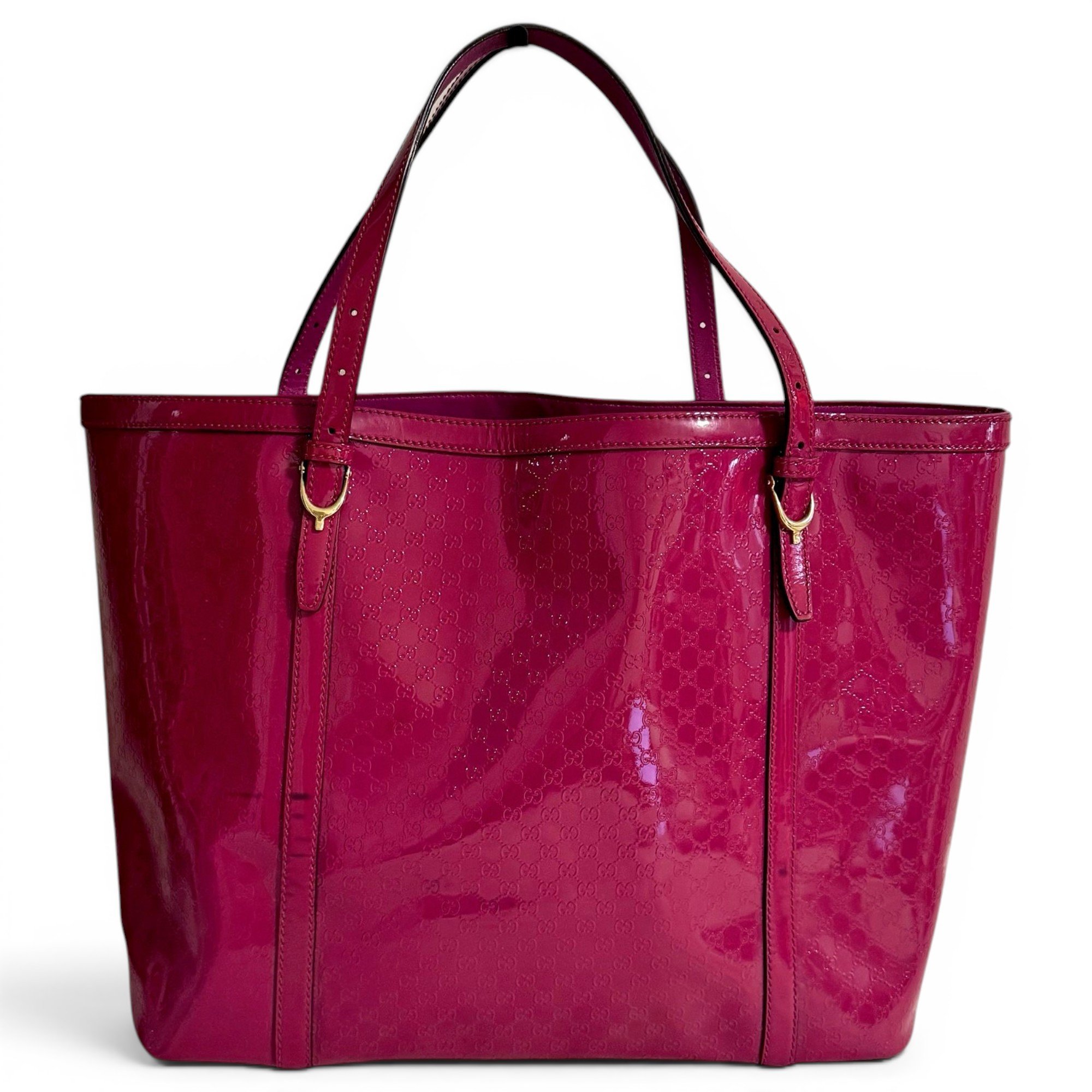 Abbey patent leather handbag
