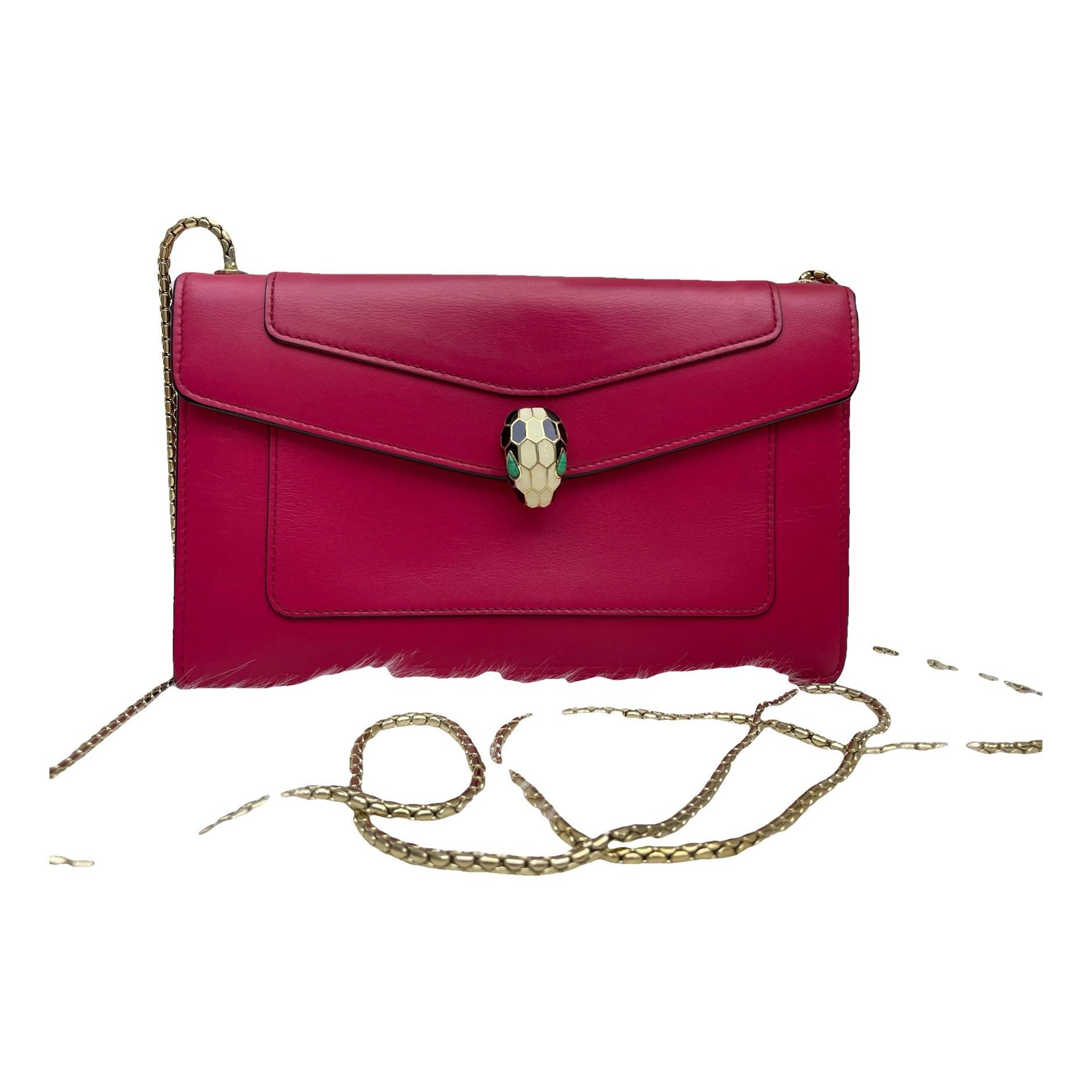 Serpenti leather handbag