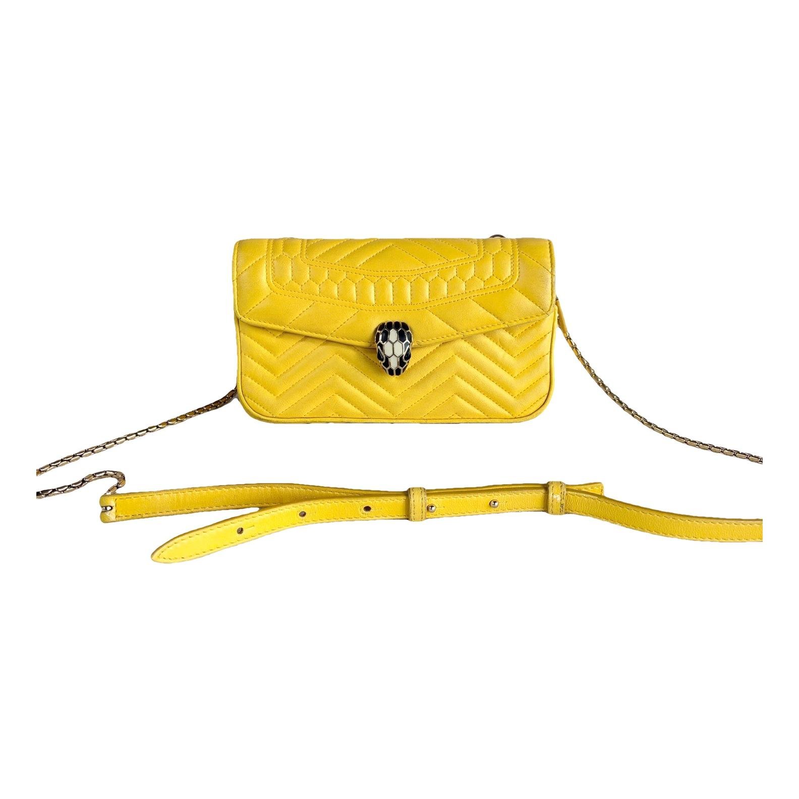 Serpenti leather handbag