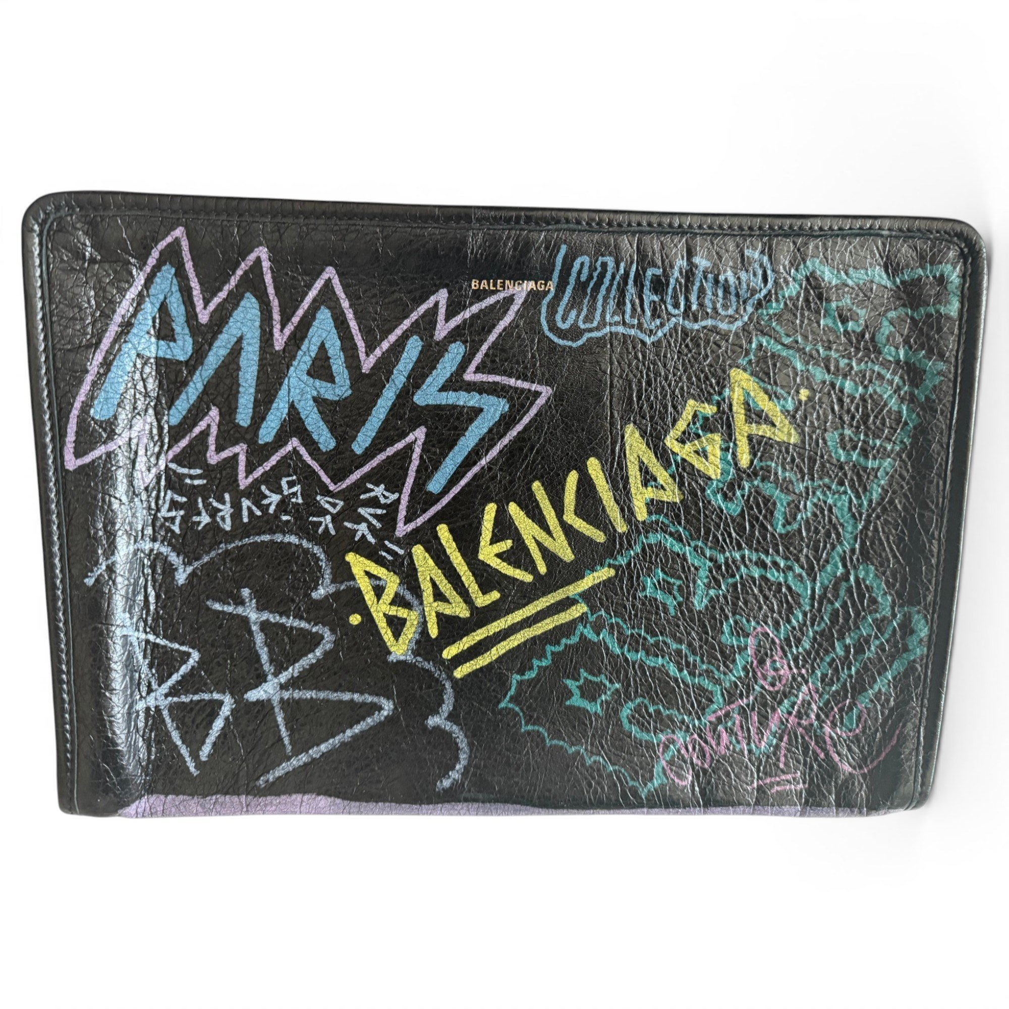 City Clip leather clutch bag