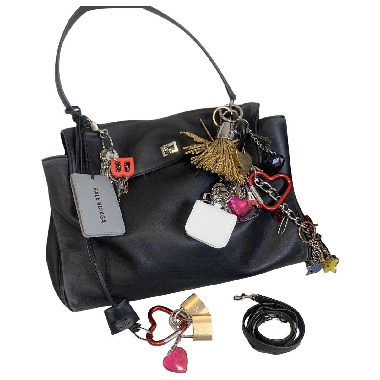 Balenciaga Rodeo leather handbag