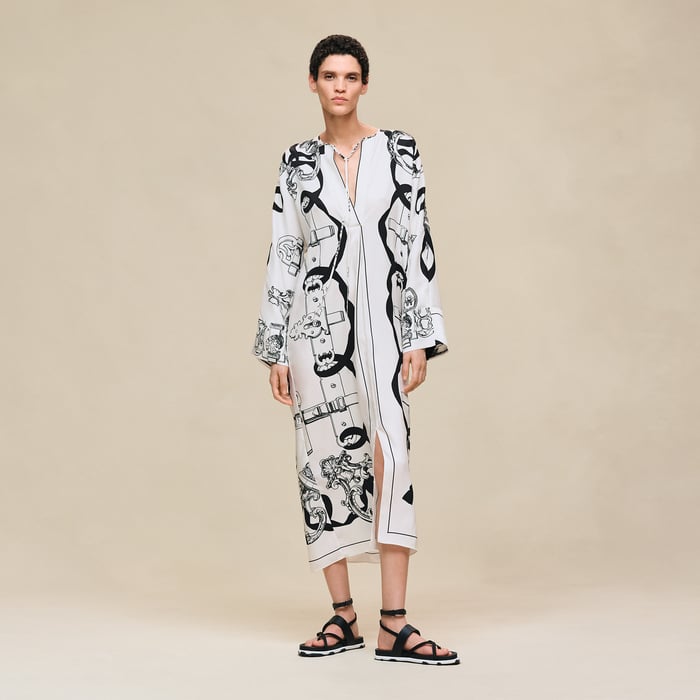 Blanc Nacre "Ferronnerie Remix" Caftan