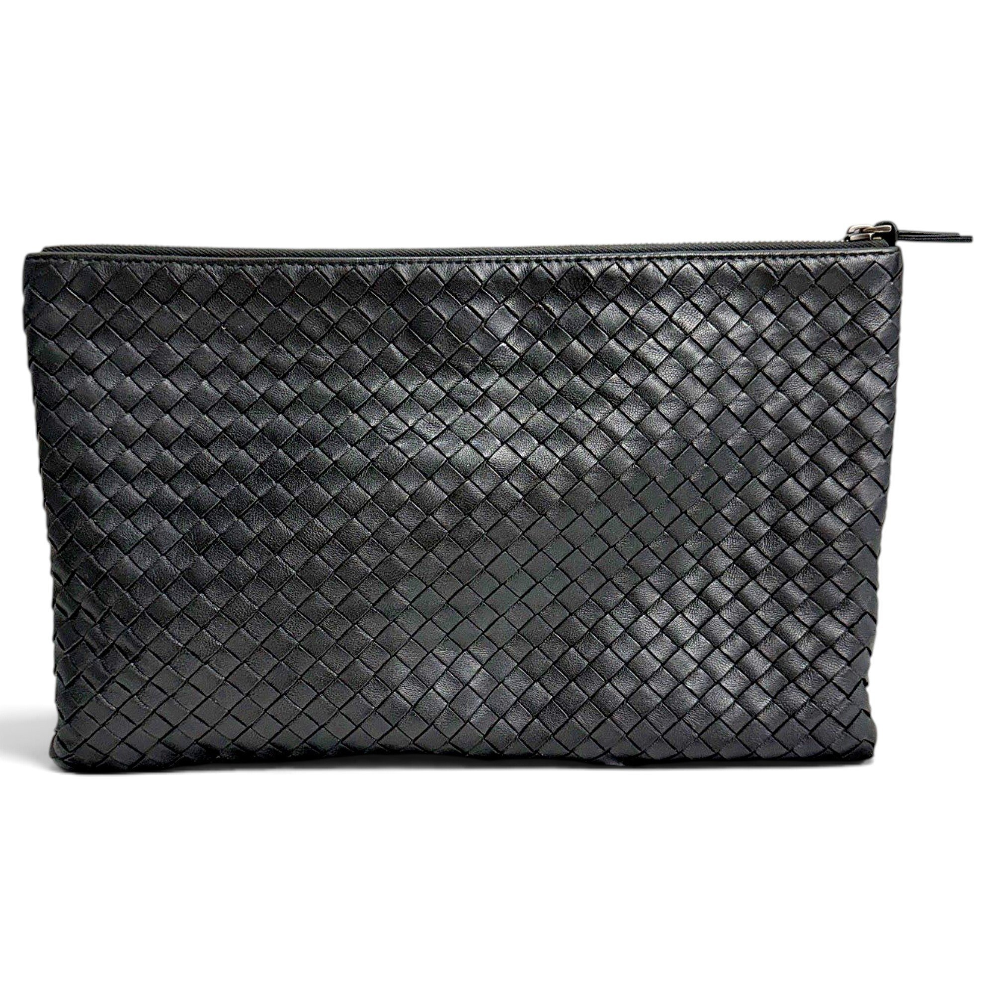 Pouch leather clutch bag