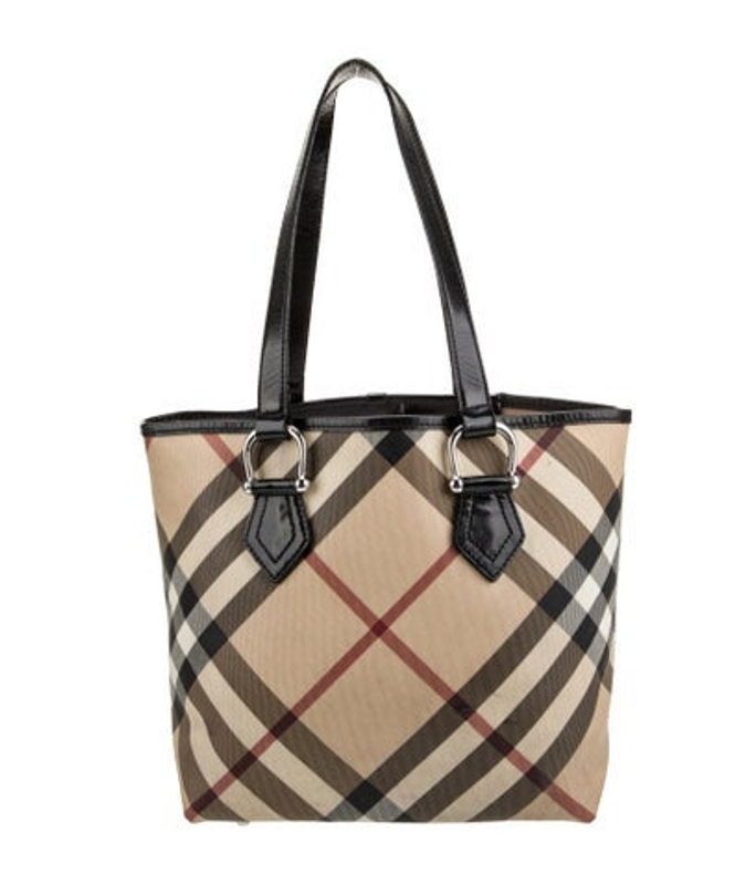 Burberry Super Nova Check Top Handle Bag