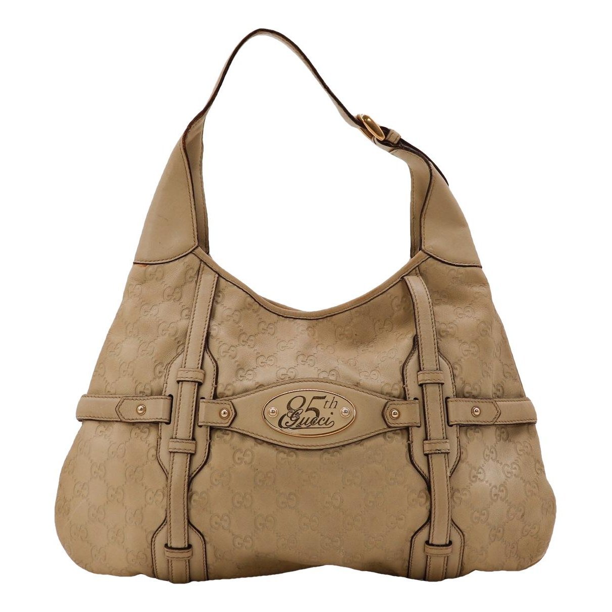 Interlocking leather handbag
