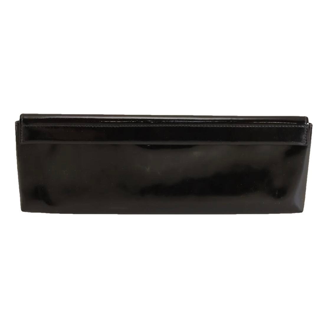 Patent leather clutch bag
