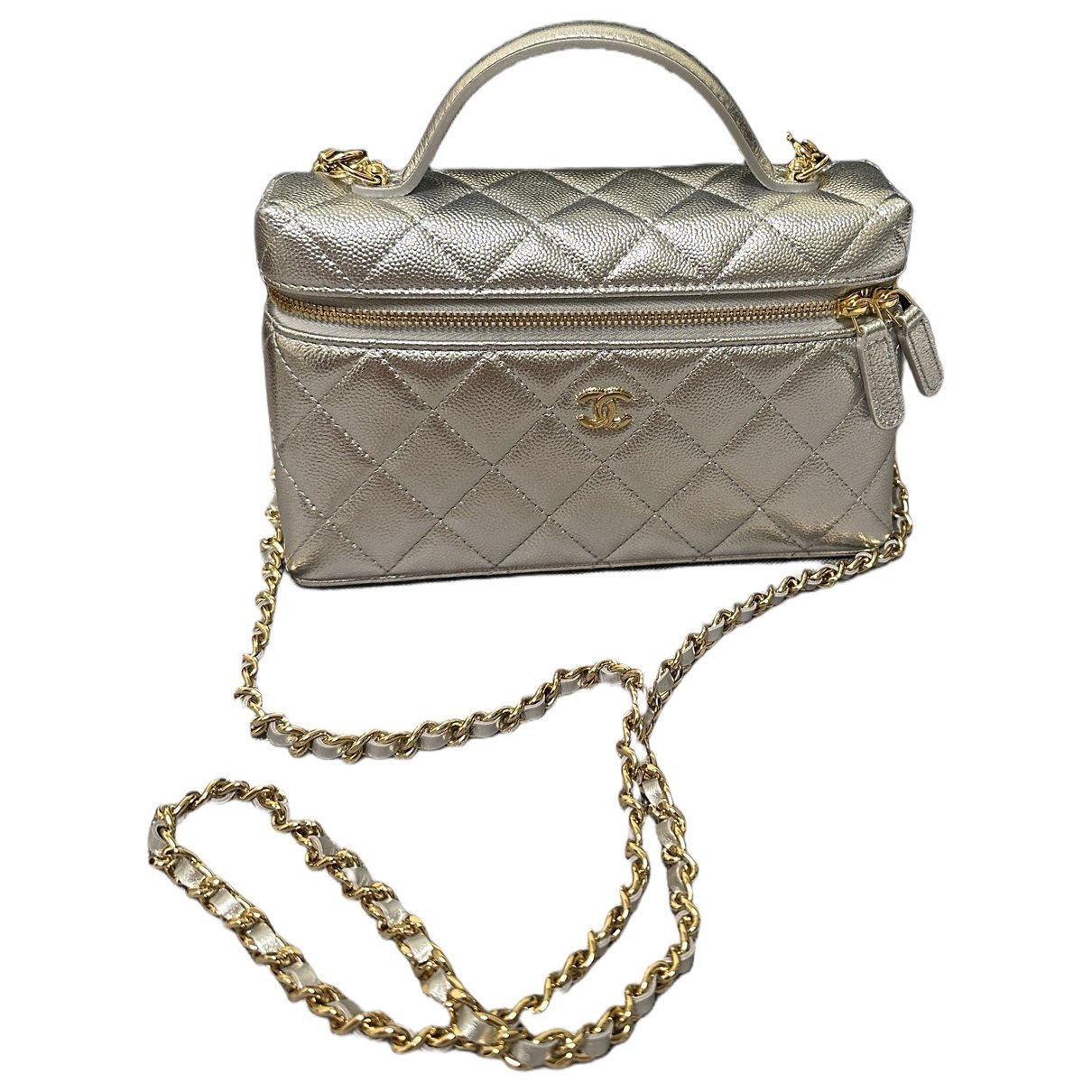 Vanity leather handbag