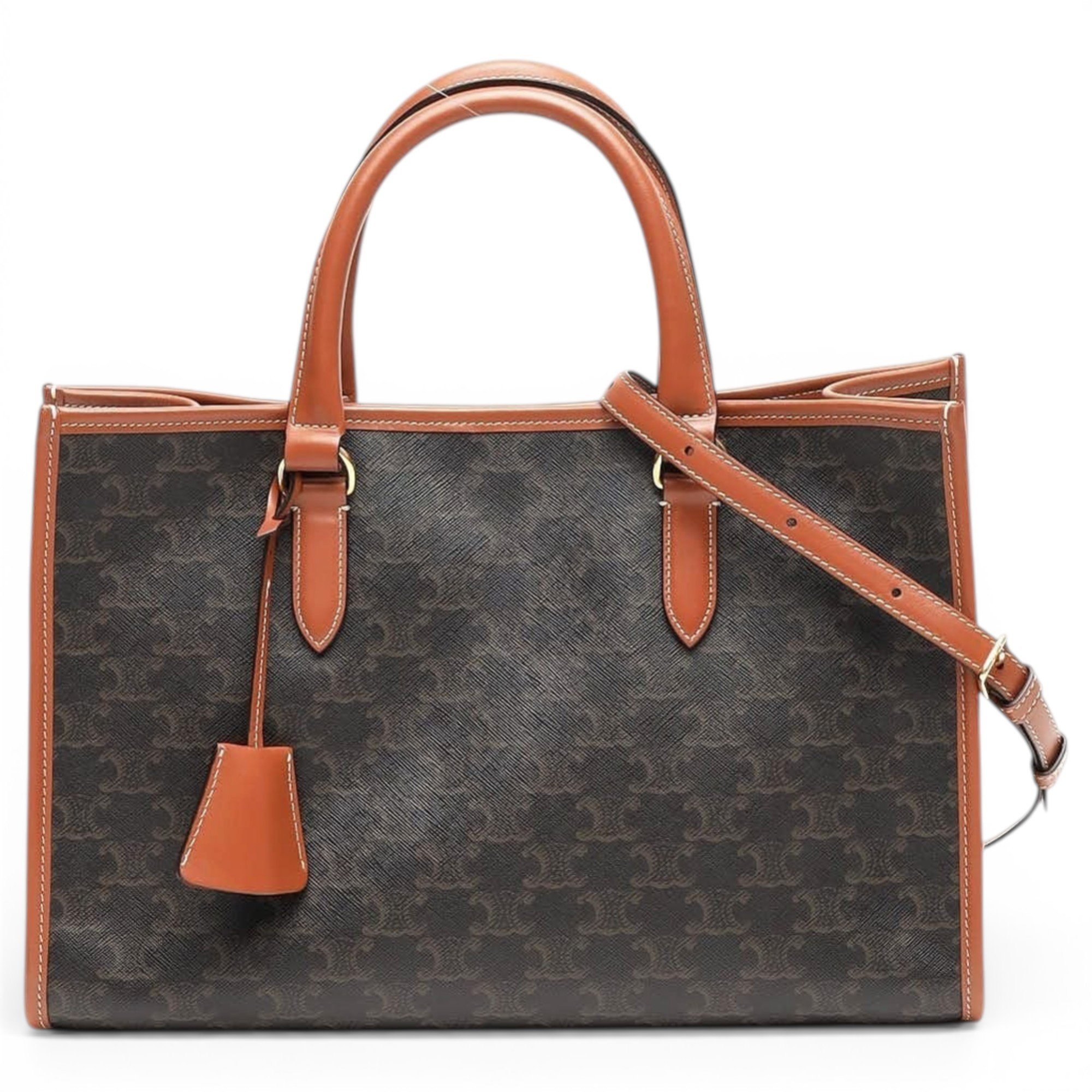 Triomphe leather tote