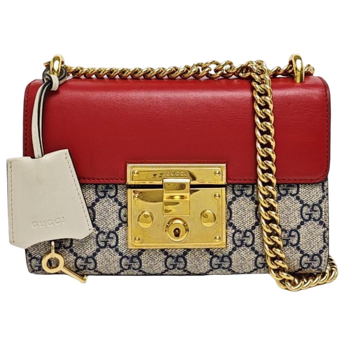 Padlock leather crossbody bag