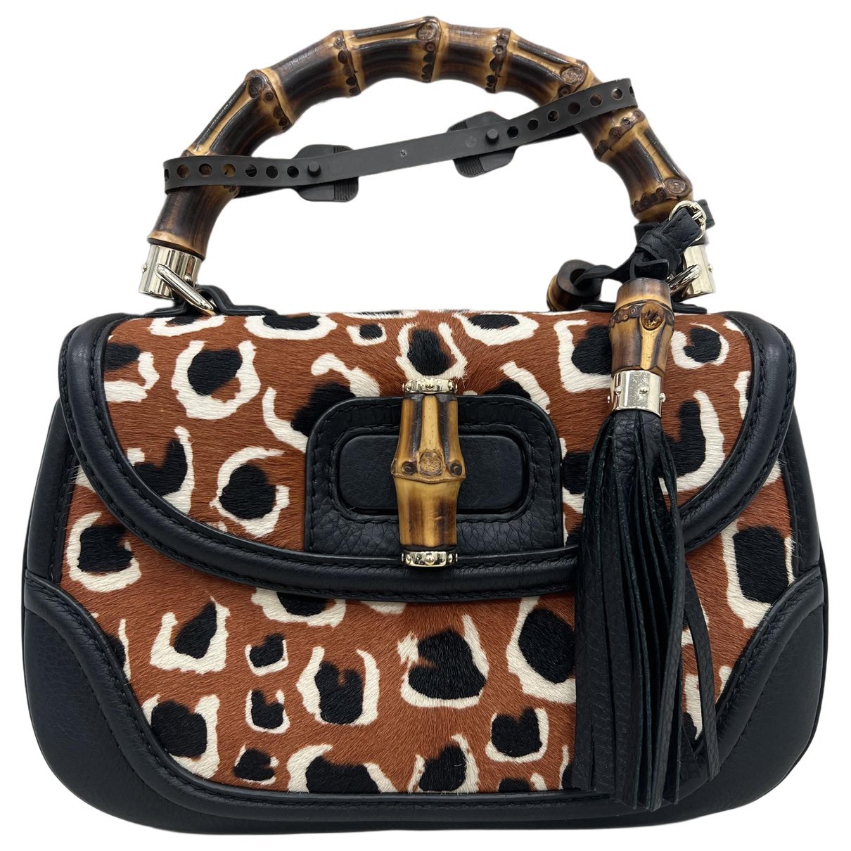 Bamboo leather handbag
