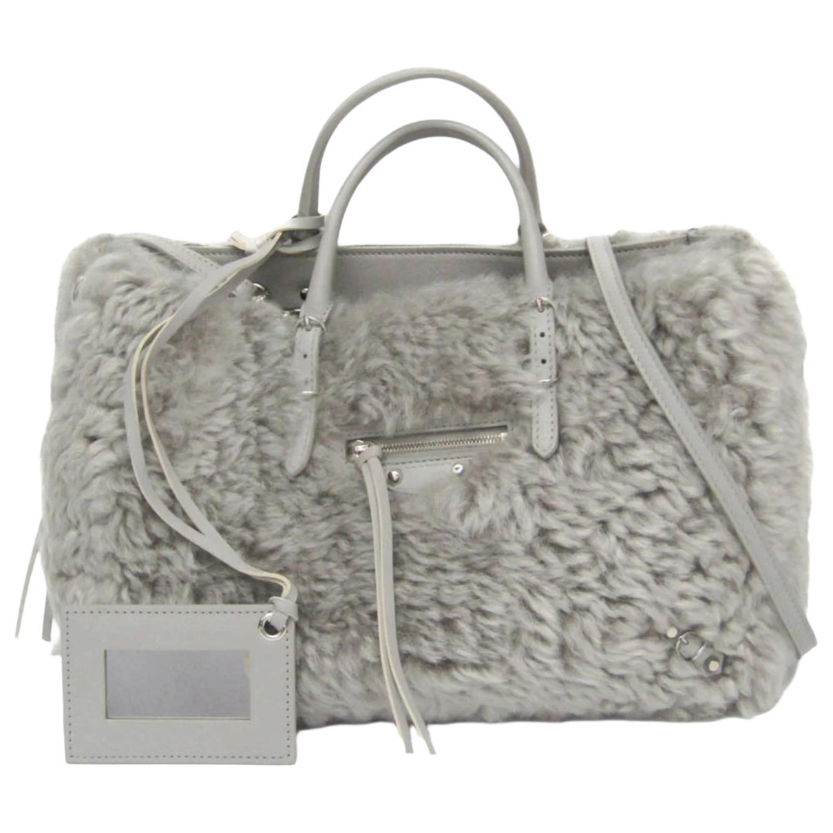 Papier faux fur handbag