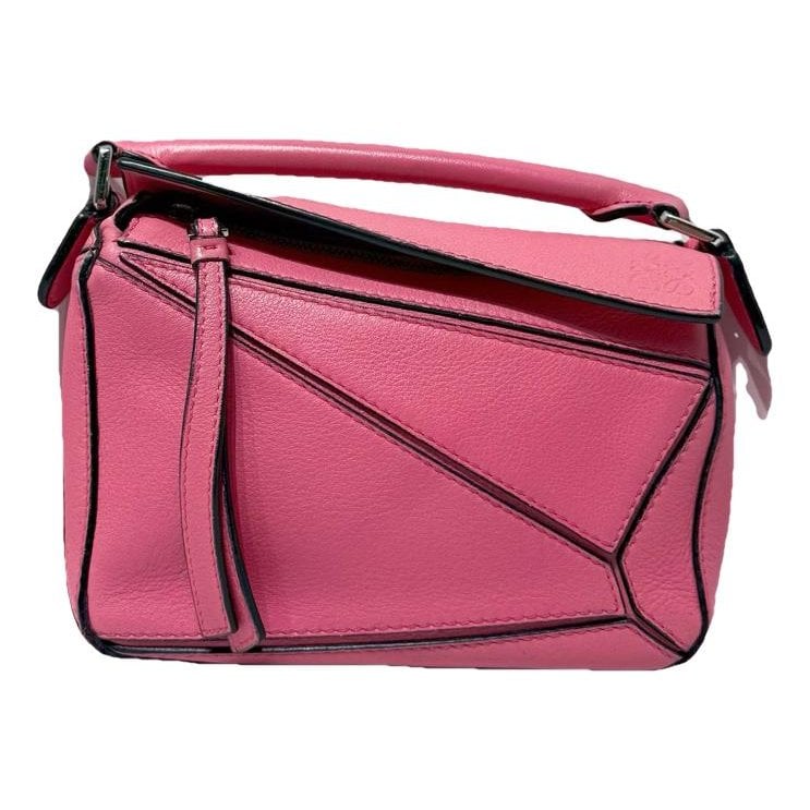 Puzzle leather handbag